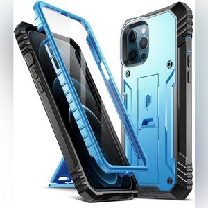 iPhone 12 Pro Max 6.7 inch Case Shockproof Cover w/ Kickstand & Screen Protector